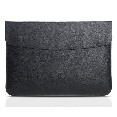 Leder Handy Tasche Sleeve Schutz Hülle L06 für Apple MacBook Pro 15 zoll Schwarz