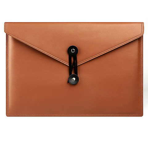 Leder Handy Tasche Sleeve Schutz Hülle L08 für Apple MacBook Air 13 zoll (2020) Braun