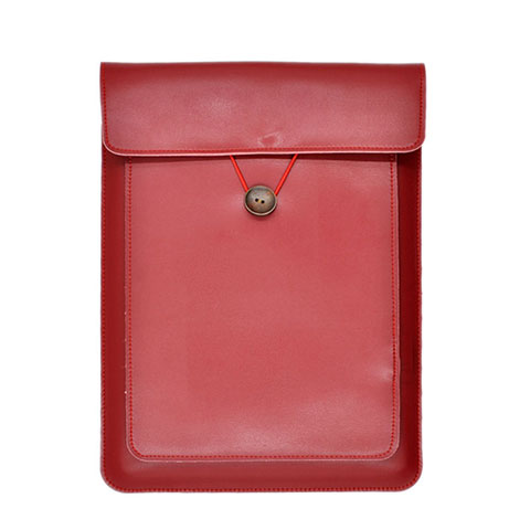 Leder Handy Tasche Sleeve Schutz Hülle L09 für Apple MacBook 12 zoll Rot