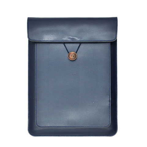 Leder Handy Tasche Sleeve Schutz Hülle L09 für Apple MacBook Air 13 zoll (2020) Blau