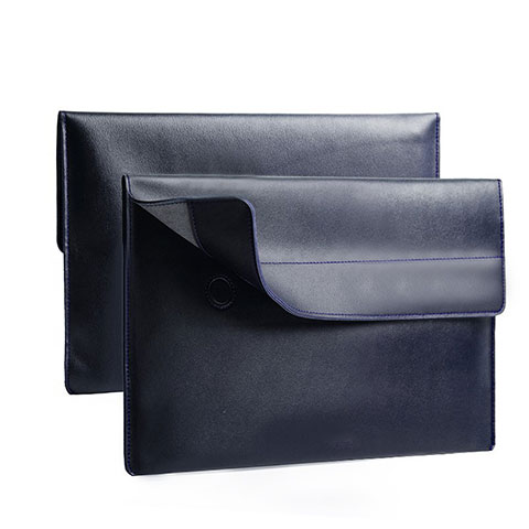 Leder Handy Tasche Sleeve Schutz Hülle L11 für Apple MacBook Air 11 zoll Blau