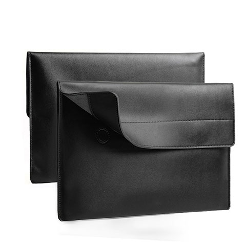 Leder Handy Tasche Sleeve Schutz Hülle L11 für Apple MacBook Pro 13 zoll (2020) Schwarz