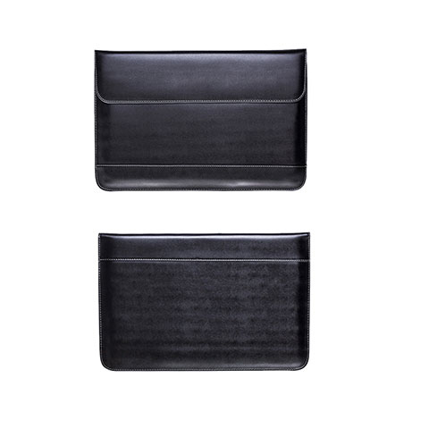 Leder Handy Tasche Sleeve Schutz Hülle L14 für Apple MacBook Air 13.3 zoll (2018) Schwarz