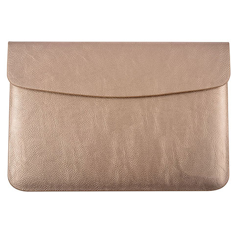 Leder Handy Tasche Sleeve Schutz Hülle L15 für Apple MacBook Air 11 zoll Gold