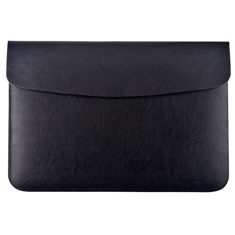 Leder Handy Tasche Sleeve Schutz Hülle L15 für Apple MacBook Air 11 zoll Schwarz