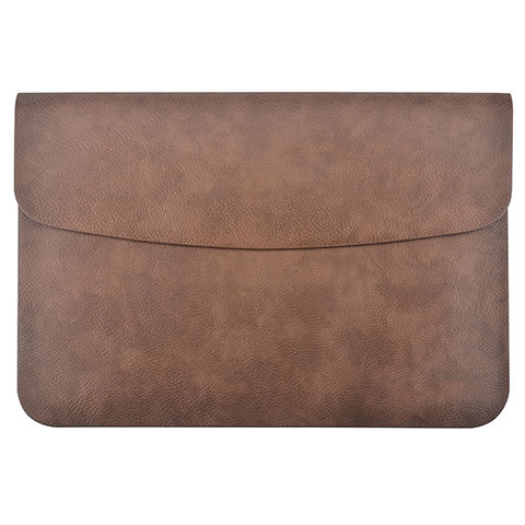 Leder Handy Tasche Sleeve Schutz Hülle L15 für Apple MacBook Pro 13 zoll Braun