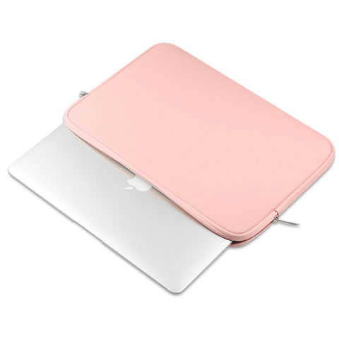 Leder Handy Tasche Sleeve Schutz Hülle L16 für Apple MacBook Air 13 zoll (2020) Rosa