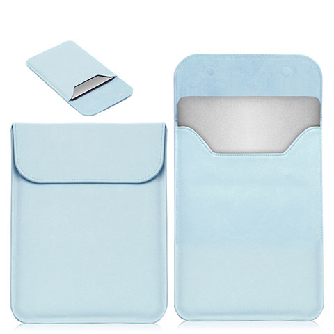 Leder Handy Tasche Sleeve Schutz Hülle L19 für Apple MacBook Pro 13 zoll Retina Hellblau