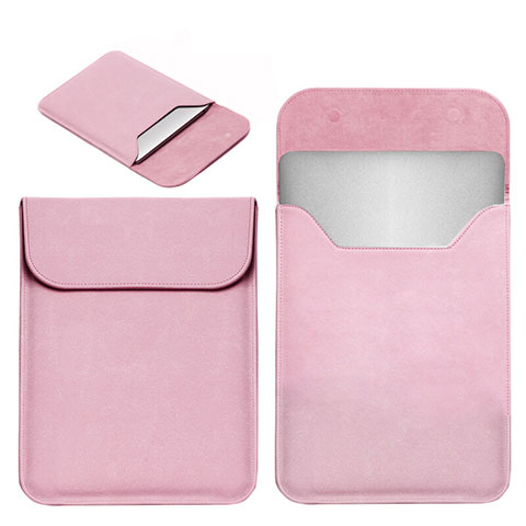 Leder Handy Tasche Sleeve Schutz Hülle L19 für Apple MacBook Pro 15 zoll Rosa