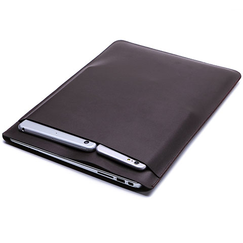 Leder Handy Tasche Sleeve Schutz Hülle L20 für Apple MacBook Air 11 zoll Braun