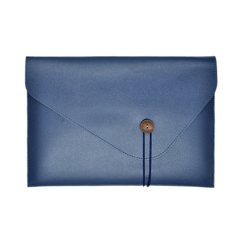 Leder Handy Tasche Sleeve Schutz Hülle L22 für Apple MacBook Air 11 zoll Blau