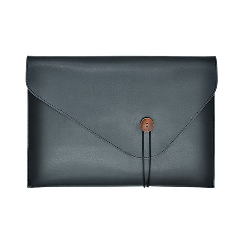 Leder Handy Tasche Sleeve Schutz Hülle L22 für Apple MacBook Air 13.3 zoll (2018) Schwarz