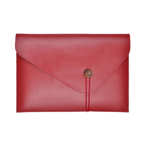 Leder Handy Tasche Sleeve Schutz Hülle L22 für Apple MacBook Air 13 zoll (2020) Rot