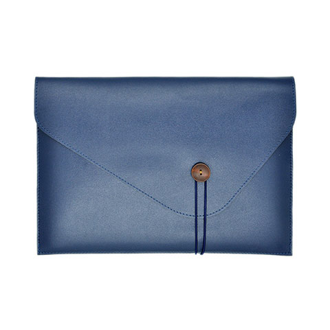 Leder Handy Tasche Sleeve Schutz Hülle L22 für Apple MacBook Pro 15 zoll Blau