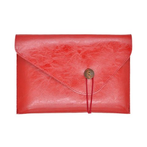 Leder Handy Tasche Sleeve Schutz Hülle L23 für Apple MacBook Pro 15 zoll Rot