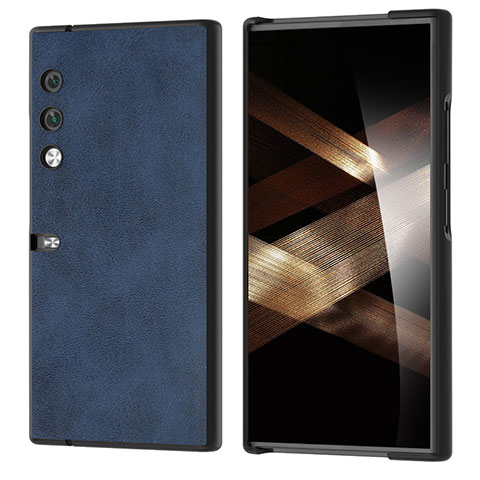 Luxus Leder Hülle Handyhülle und Kunststoff Schutzhülle Hartschalen Tasche B01H für Huawei Honor V Purse 5G Blau