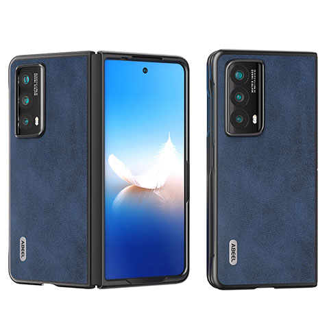 Luxus Leder Hülle Handyhülle und Kunststoff Schutzhülle Hartschalen Tasche B06H für Huawei Honor Magic Vs2 5G Blau