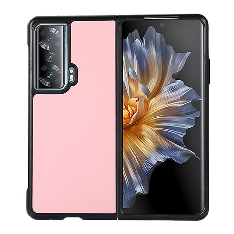 Luxus Leder Hülle Handyhülle und Kunststoff Schutzhülle Hartschalen Tasche BH1 für Huawei Honor Magic Vs 5G Rosa