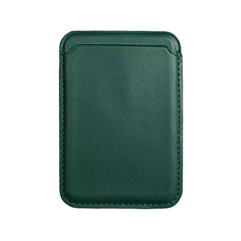 Luxus Leder Wallet Schutzhülle mit Mag-Safe Magnetic Magnetisch für Apple iPhone 12 Grün