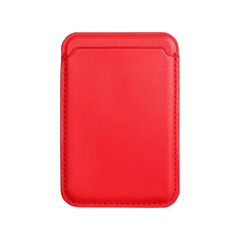 Luxus Leder Wallet Schutzhülle mit Mag-Safe Magnetic Magnetisch für Apple iPhone 12 Mini Rot