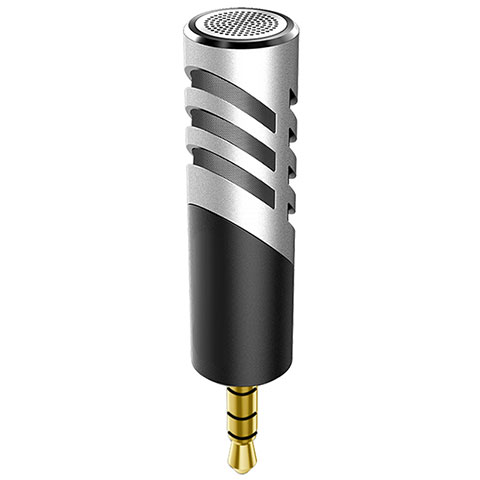 Mini-Stereo-Mikrofon Mic 3.5 mm Klinkenbuchse M09 Silber