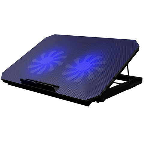 NoteBook Halter Halterung Kühler Cooler Kühlpad Lüfter Laptop Ständer 9 Zoll bis 16 Zoll Universal M19 für Samsung Galaxy Book S 13.3 SM-W767 Schwarz