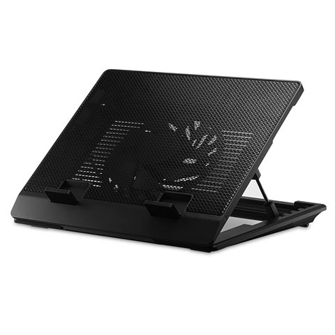 NoteBook Halter Halterung Kühler Cooler Kühlpad Lüfter Laptop Ständer 9 Zoll bis 16 Zoll Universal M23 für Huawei MateBook D14 (2020) Schwarz