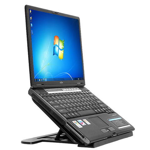 NoteBook Halter Halterung Laptop Ständer Universal S02 für Samsung Galaxy Book Flex 13.3 NP930QCG Schwarz