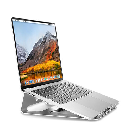 NoteBook Halter Halterung Laptop Ständer Universal S04 für Huawei MateBook D14 (2020) Silber