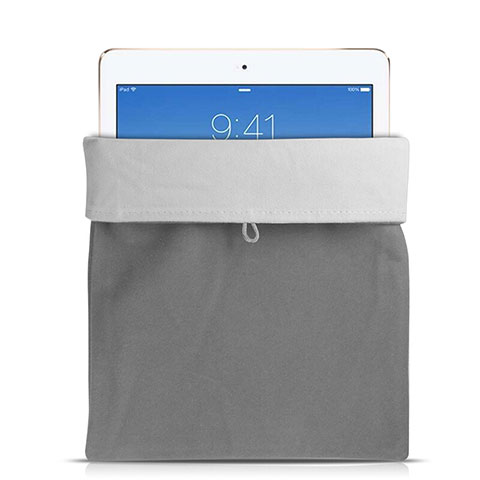 Samt Handy Tasche Schutz Hülle für Apple iPad 4 Grau