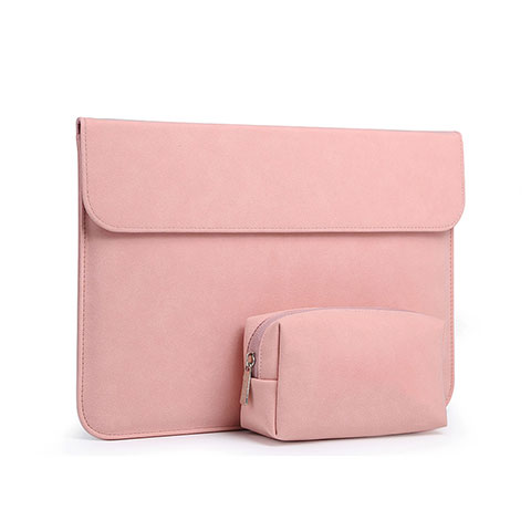 Samt Handy Tasche Schutz Hülle L03 für Huawei Honor MagicBook 14 Rosa