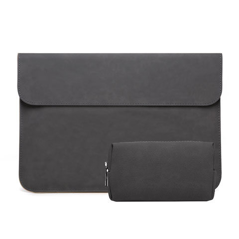 Samt Handy Tasche Schutz Hülle L03 für Huawei Honor MagicBook 14 Schwarz