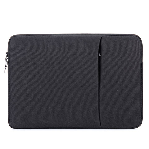 Samt Handy Tasche Schutz Hülle L04 für Huawei Honor MagicBook 15 Schwarz