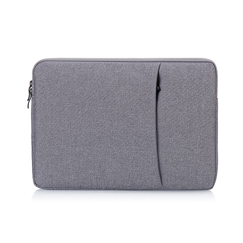 Samt Handy Tasche Schutz Hülle S01 für Samsung Galaxy Book Flex 15.6 NP950QCG Grau