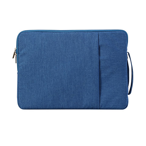 Samt Handy Tasche Schutz Hülle S02 für Samsung Galaxy Book Flex 13.3 NP930QCG Blau