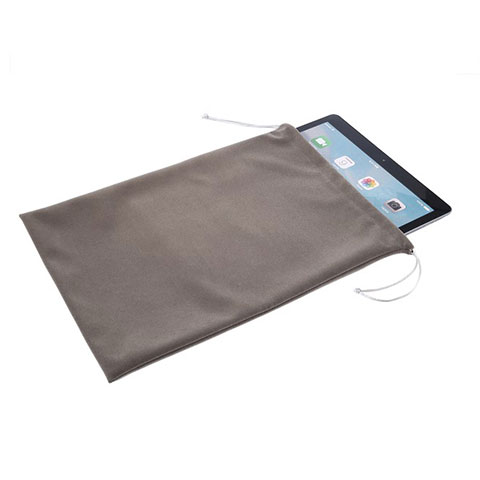 Samt Handytasche Sleeve Hülle für Apple New iPad 9.7 (2017) Grau