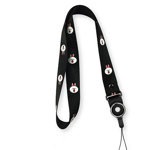 Schlüsselband Schlüsselbänder Lanyard K02 Schwarz