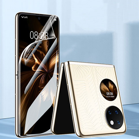 Schutzfolie Displayschutzfolie Panzerfolie Flexibilität Weich Skins zum Aufkleben Full Coverage F02 für Huawei P60 Pocket Klar