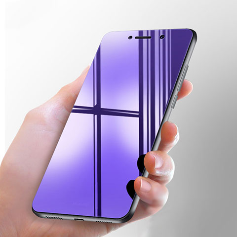 Schutzfolie Displayschutzfolie Panzerfolie Skins zum Aufkleben Gehärtetes Glas Glasfolie Anti Blue Ray B01 für Huawei Y7 Prime Blau