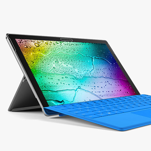 Schutzfolie Displayschutzfolie Panzerfolie Skins zum Aufkleben Gehärtetes Glas Glasfolie T02 für Microsoft Surface Pro 4 Klar