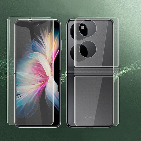 Schutzfolie Displayschutzfolie Panzerfolie Vorder und Rückseite Skins zum Aufkleben F02 für Huawei P50 Pocket Klar