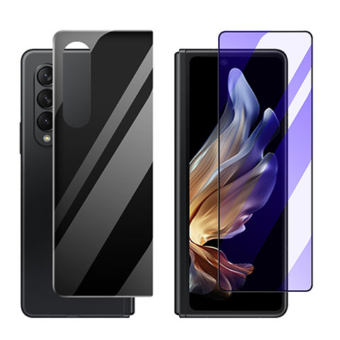 Schutzfolie Displayschutzfolie Panzerfolie Vorder und Rückseite Skins zum Aufkleben S03 für Samsung Galaxy Z Fold3 5G Klar