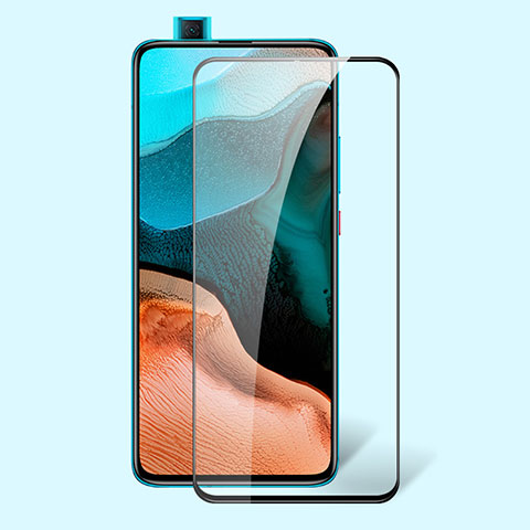 Schutzfolie Full Coverage Displayschutzfolie Panzerfolie Gehärtetes Glas Glasfolie Anti Blue Ray Skins zum Aufkleben Panzerglas A01 für Xiaomi Redmi K30 Pro Zoom Schwarz