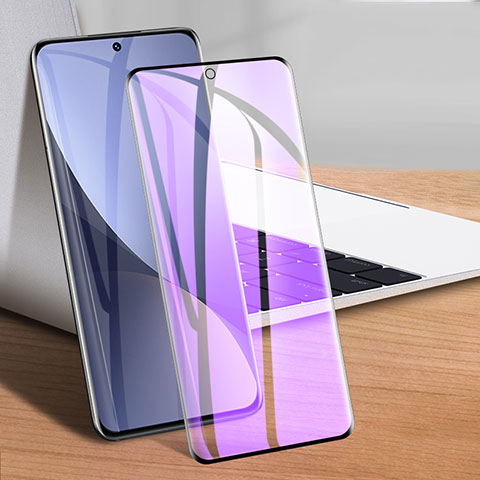 Schutzfolie Full Coverage Displayschutzfolie Panzerfolie Gehärtetes Glas Glasfolie Anti Blue Ray Skins zum Aufkleben Panzerglas F02 für Xiaomi Mi 12S Pro 5G Schwarz