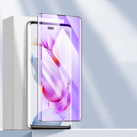 Schutzfolie Full Coverage Displayschutzfolie Panzerfolie Gehärtetes Glas Glasfolie Anti Blue Ray Skins zum Aufkleben Panzerglas F03 für Huawei Honor 80 Pro 5G Schwarz