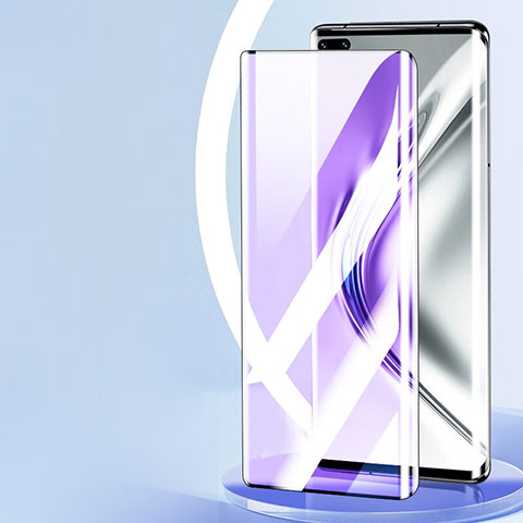 Schutzfolie Full Coverage Displayschutzfolie Panzerfolie Gehärtetes Glas Glasfolie Anti Blue Ray Skins zum Aufkleben Panzerglas F03 für Huawei Nova 9 Pro Schwarz