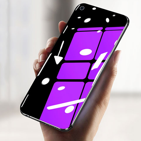 Schutzfolie Full Coverage Displayschutzfolie Panzerfolie Gehärtetes Glas Glasfolie Anti Blue Ray Skins zum Aufkleben Panzerglas F03 für Oppo F19 Pro+ Plus 5G Schwarz