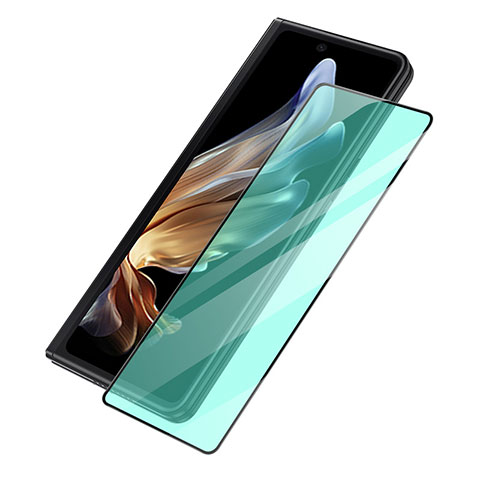 Schutzfolie Full Coverage Displayschutzfolie Panzerfolie Gehärtetes Glas Glasfolie Anti Blue Ray Skins zum Aufkleben Panzerglas F03 für Samsung Galaxy Z Fold3 5G Schwarz