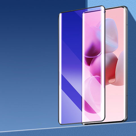 Schutzfolie Full Coverage Displayschutzfolie Panzerfolie Gehärtetes Glas Glasfolie Anti Blue Ray Skins zum Aufkleben Panzerglas F03 für Xiaomi Civi 5G Schwarz