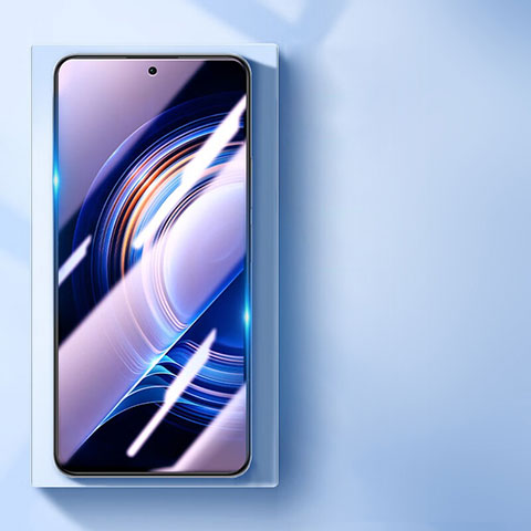 Schutzfolie Full Coverage Displayschutzfolie Panzerfolie Gehärtetes Glas Glasfolie Anti Blue Ray Skins zum Aufkleben Panzerglas F04 für Xiaomi Redmi K50 Pro 5G Schwarz